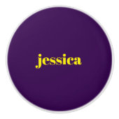 Color block minimalist custom name  セラミックノブ (正面)