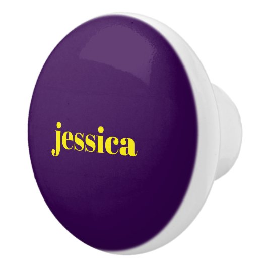 Color block minimalist custom name  セラミックノブ (右)