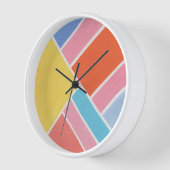 Color Block Summer Shapes装飾用クッション 壁時計 (傾斜)