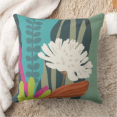 Color Blocks Floral Silhouette Modern  クッション (ブランケット)