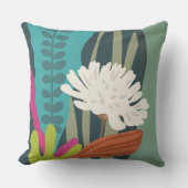 Color Blocks Floral Silhouette Modern  クッション (正面)