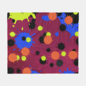 Color Bomb Pattern フリースブランケット (正面(横))