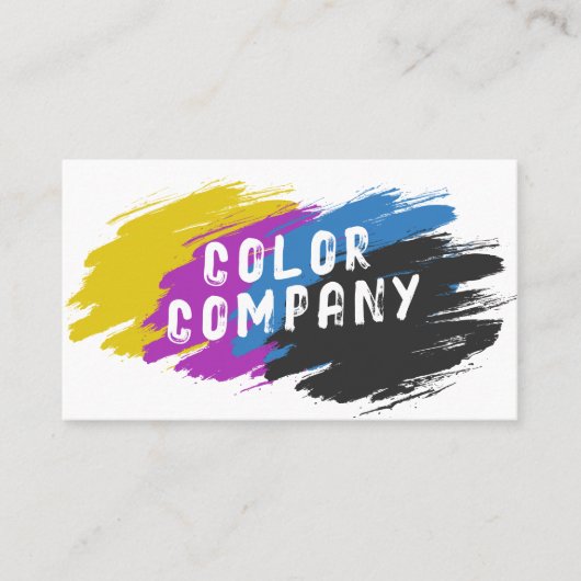 Color Brush Splash - Printing Services 名刺 (正面)