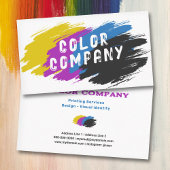 Color Brush Splash - Printing Services 名刺