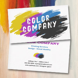 Color Brush Splash - Printing Services 名刺