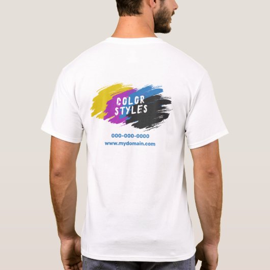 Color Brush Splash Tシャツ (裏面)