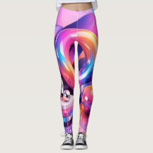 Color Burst Abstract Leggings