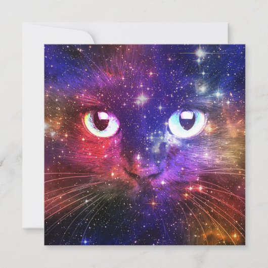 Color Burst Galaxy Cat  招待状 (正面)