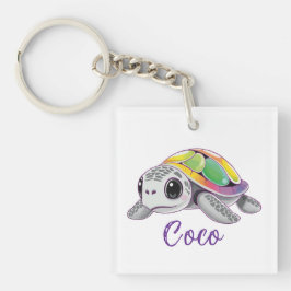 Color Burst Sea Turtle キーホルダー