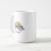 Color Burst Sea Turtle コーヒーマグカップ (正面左)