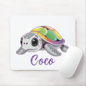 Color Burst Sea Turtle マウスパッド (マウス)