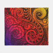 Color Burst Swirl Fleece Blanket フリースブランケット (正面(横))