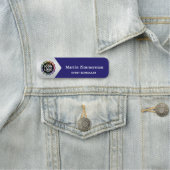 Color Business Logo Navy Blue Silver Employee ID 名札 (インサイチュ)