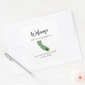 Color Californiaの結婚WelcomeバッグまたはBox スクエアシール (封筒)