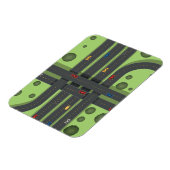 Color Cartoon Highway & Cars クール Background Graph マグネット (左側)