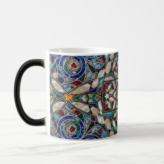 color changing mosaic stained glass ceramic mug モーフィングマグカップ (左)