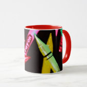 Color Crayon Elementary School Teacher Mug マグカップ (正面右)