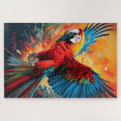 Color Explosion Parrot Art Jigsaw ジグソーパズル (横)