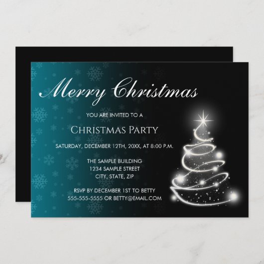 Color Fade Christmas Invitation 招待状 (正面/裏面)