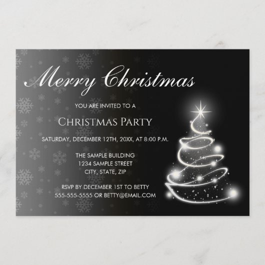 Color Fade Christmas Invitation 招待状 (正面)