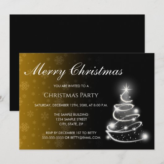 Color Fade Christmas Invitation 招待状 (正面/裏面)