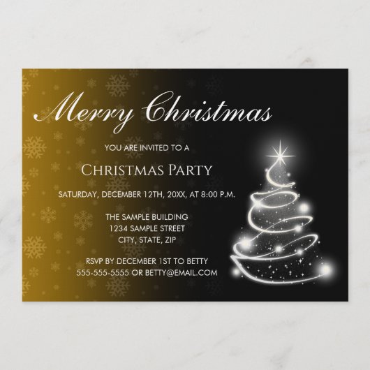 Color Fade Christmas Invitation 招待状 (正面)