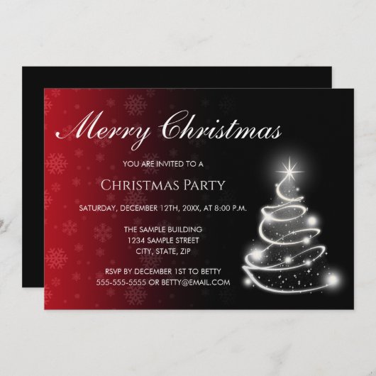 Color Fade Christmas Invitation 招待状 (正面/裏面)