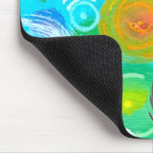 Color frogs on colorful water  マウスパッド (コーナー)