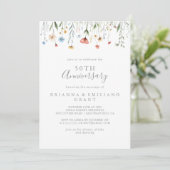 Color Garden Wildflower 50th Wedding Anniversary 招待状 (スタンド正面)