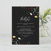 Color Garden Wildflower BabyQ Baby Shower Barbecue 招待状 (スタンド正面)