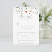 Color Garden wildflower Wedding Menu Choice RSVP (スタンド正面)