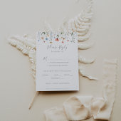 Color Garden wildflower Wedding Menu Choice RSVP