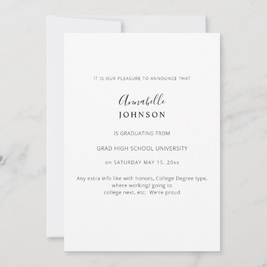 Color Glow -金ゴールドおよびホワイト1卒業生6枚数々の写真 招待状 (裏面)