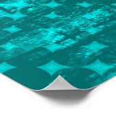 Color grunge turquoise background. Halftone elemen ポスター (角)