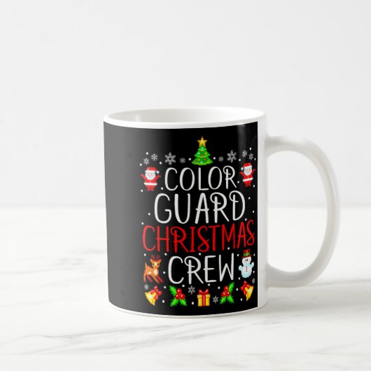 Color Guard Christmas Crew Matching Xmas  コーヒーマグカップ (右)