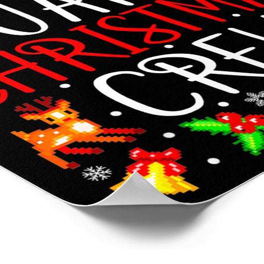 Color Guard Christmas Crew Matching Xmas  ポスター (角)