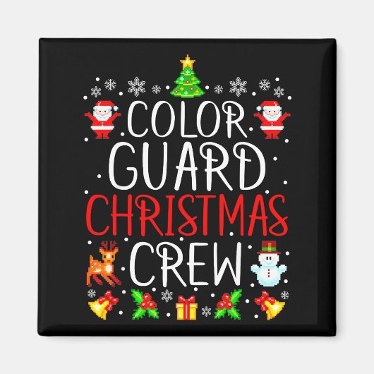 Color Guard Christmas Crew Matching Xmas  マグネット (正面)