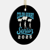 Color Guard Senior 2025クラスフラッグズ卒業 セラミックオーナメント (右)