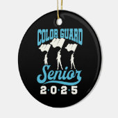 Color Guard Senior 2025クラスフラッグズ卒業 セラミックオーナメント (左)
