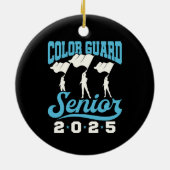 Color Guard Senior 2025クラスフラッグズ卒業 セラミックオーナメント (裏面)