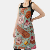 Color hand drawn sketch style bakery patten. Diffe エプロン (インサイチュ)
