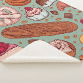 Color hand drawn sketch style bakery patten. Diffe シェルパブランケット (3/4)