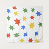 Color Hexagram sheriffアイコン分離シームレスパット タペストリー (正面(横))