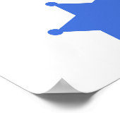 Color Hexagram sheriffアイコン分離シームレスパット ポスター (角)
