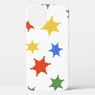 Color Hexagram sheriffアイコン分離シームレスパット iPhone 12ケース