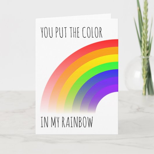 Color in My Rabow サンキューカード (正面)