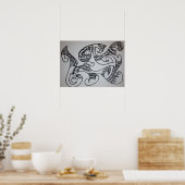 Color It Yourself Maori Motif ポスター (キッチン)