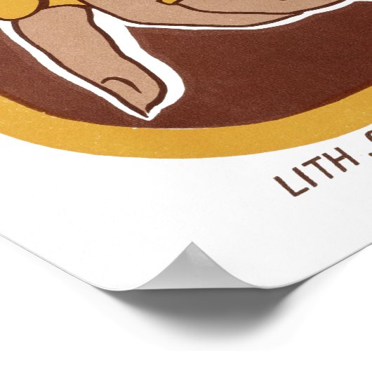 Color lithograph about the coffee Rajah ポスター (角)