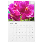 Color magic orchids カレンダー (1月 2027)