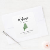 Color Maineのウェルカム結婚バッグまたはボックス スクエアシール (封筒)